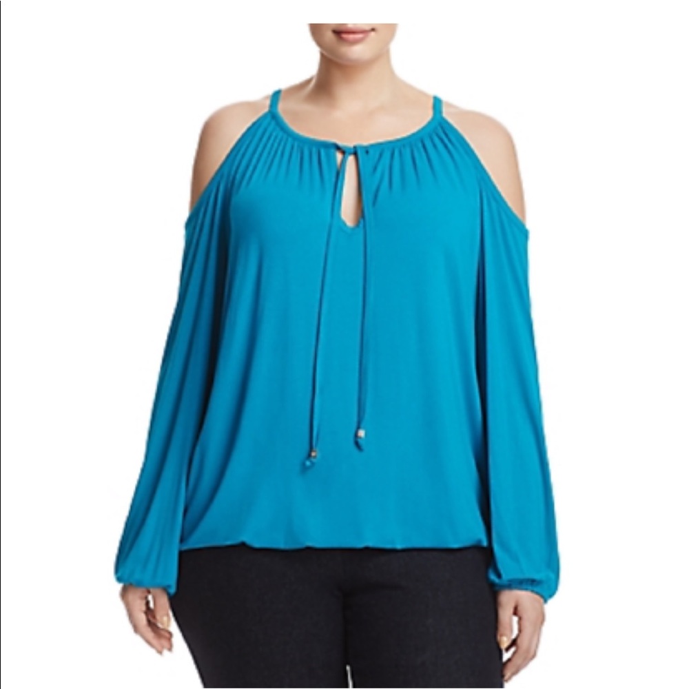 Michael Michael Kors Cold Shoulder Peasant Top